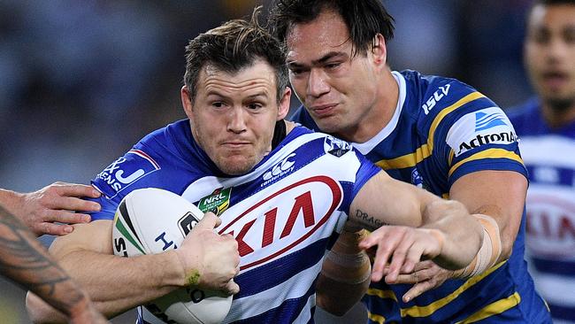 Brett Morris is playing his last match for the Bulldogs. Picture: AAP