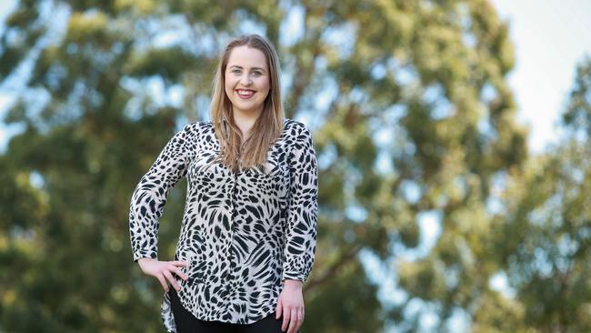 Taylah Bland, 22, from Woronora Heights, today is calling for change after being bullied in primary school and high school. She is now a successful student studying law. Picture: Justin Lloyd.