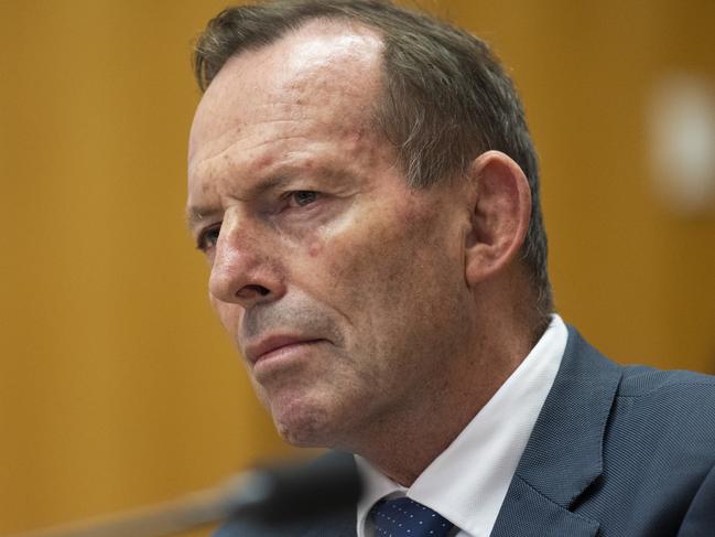 Former Prime Minister Tony Abbott is trying to broker a peace deal between John Pesutto and Moira Deeming in a bid to try to keep a defamation case out of court. Picture: Martin Ollman