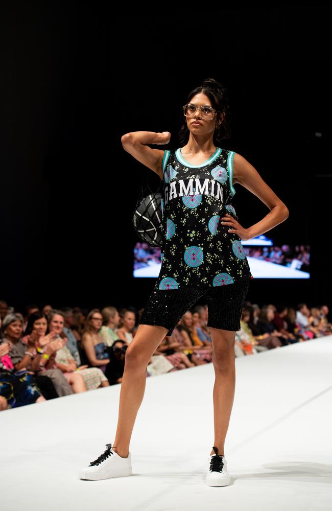 2024 Country to Couture at the Darwin Convention Centre showcases hand-designed First Nations fashion. Picture: Pema Tamang Pakhrin