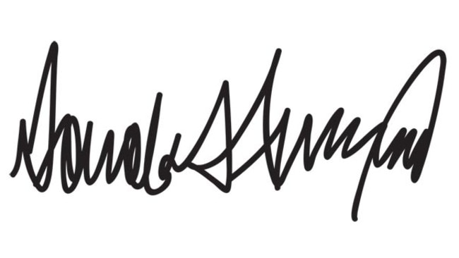 Handwriting experts have rushed to analyse the signature President Donald Trump is scrawling on each new official order and have come up with some surprising conclusions.