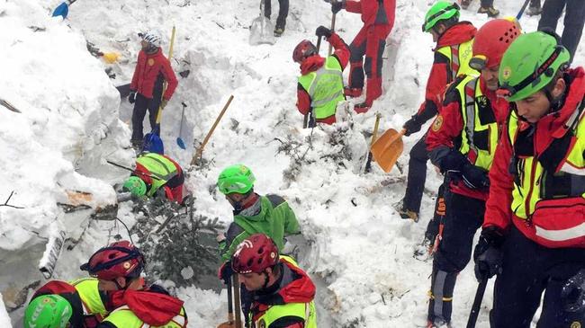 EFFORT: Is this a miracle? Or is it just dedicated, selfless, skilled work at play to save lives? Picture: SOCCORSO ALPINO HANDOUT