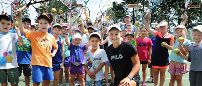 Ashleigh Barty back where it started at West Brisbane Tennis Centre. Photo By Patria Jannides