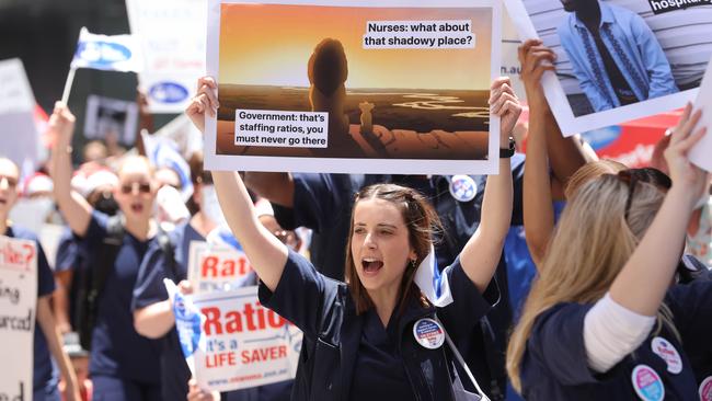 Nurses at two Sydney private hospitals will go on strike next week. Picture: NCA NewsWire / David Swift