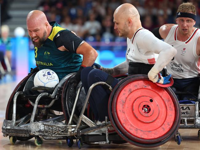 Ryley Batt makes a break for Australia. Picture: Getty Images