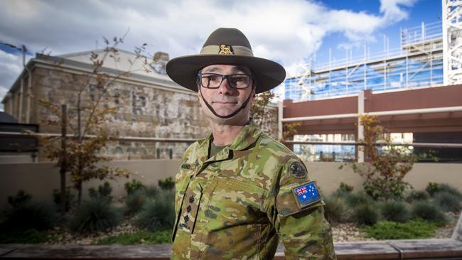 Colonel David Hughes of the Australian Defence Force who is assisting with the co-ordination of the AUSMAT clean up of the North West Regional Hospital. Picture: LUKE BOWDEN