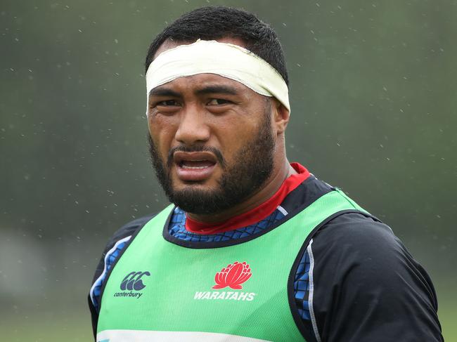 Sekope Kepu during Waratahs training Bus Loop oval, Moore Park. Picture. Phil Hillyard