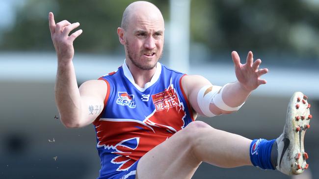 Matthew Carnelley in action for Keysborough. Picture: Chris Eastman