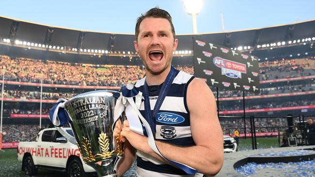 Patrick Dangerfield was pivotal in Geelong’s grand final victory. Picture: Quinn Rooney/Getty Images