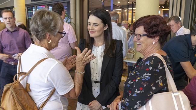 Labor candidate for Dickson Ali France (centre) says she doesn’t want special treatment because of her disability. Picture: AAP Image/Glenn Hunt