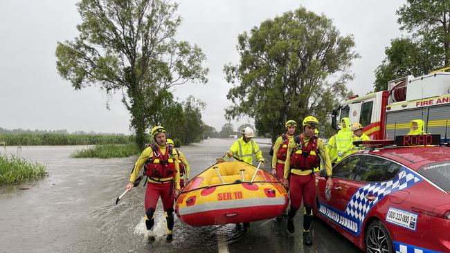 Emergency services are responding to multiple swift water rescues across the Coast. Picture: Charlton Hart