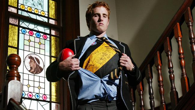 Daniel Jackson pictured in the halls of Carey Grammar before his 2004 debut.