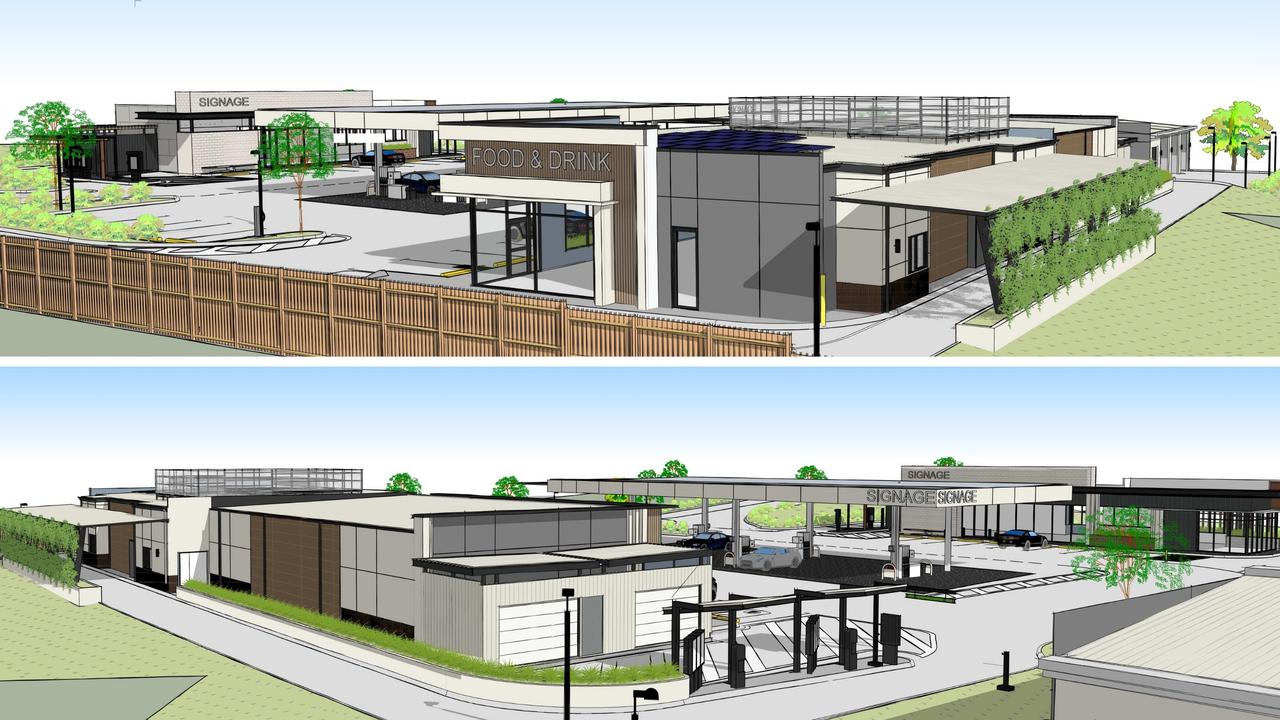 Concept art for a new service station and other tenancies, slated for land on Meringandan Shirley Road in Meringandan West.