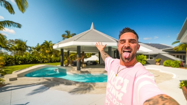 Influencer Jackson O'Doherty at his Gold Coast mansion