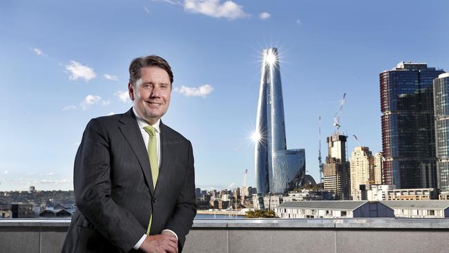 Former Star CEO Matt Bekier pictured on the balcony of The Sovereign Room at The Star casino in Pyrmont. Picture: Toby Zerna