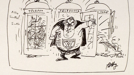 A Bruce Petty cartoon for The Australian, 1972.