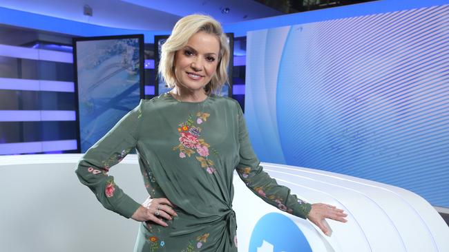 Legendary Ten presenter Sandra Sully in her comfort zone at the newsdesk. Picture: Britta Campion / The Australian