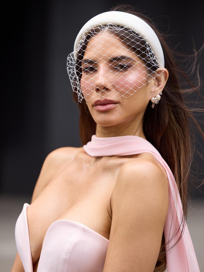 Fitness influencer Amy Castano turned heads at the Sydney Autumn Racing Carnival International Women's Day Luncheon on Saturday. Picture: Supplied