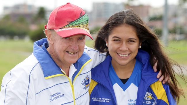 Rolly Jennings has been a volunteer with Randwick Botany Little Athletics club for the past 17 years, with his three daughters having competed with the club. Mr Jennings’ youngest Rose (pictured) is still part of the under 17's. Picture: Craig Wilson