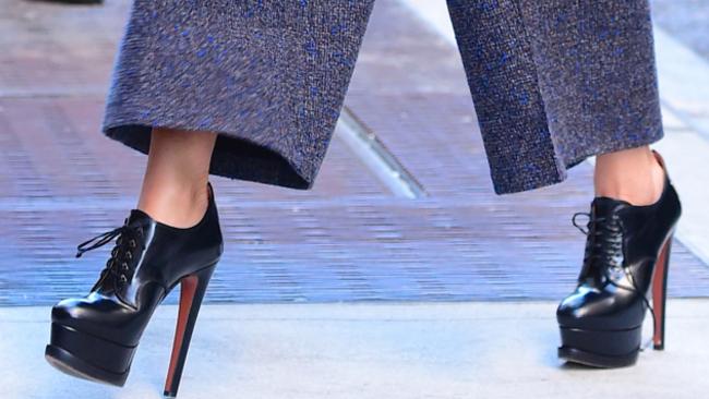 Victoria Beckham rocks a pair of sky-high shooties.