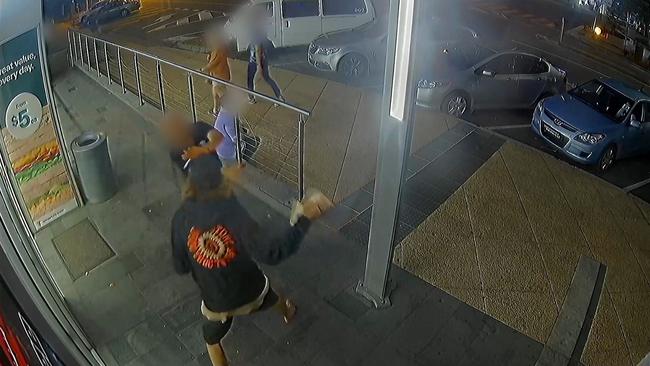 The store attendant chases after Mavin to recover the property but is hit and pushed to the ground. Picture: supplied