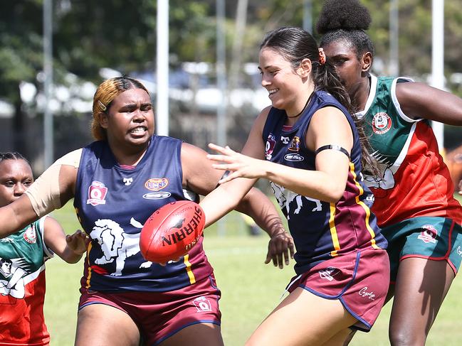Former Districts star and new Wanderers signing Lateesha Jeffrey in action for Cairns City Lions. Picture: Brendan Radke