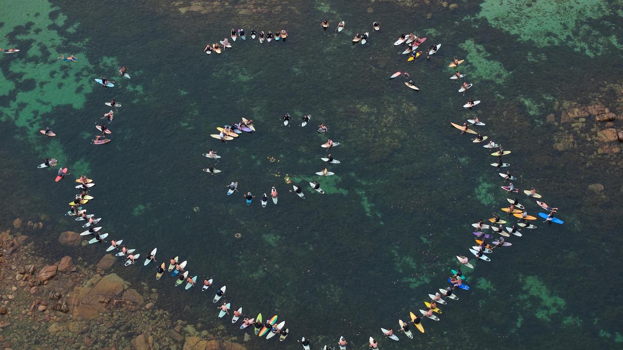 Memorial to honour the life of Lance Appleby, the Streaky Bay surfer who was taken by a great white off Granites Beach. Picture: Mark Thomas