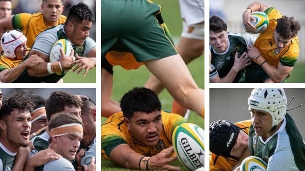 It was a fierce and close match between the Australian schoolboys and Barbarians.