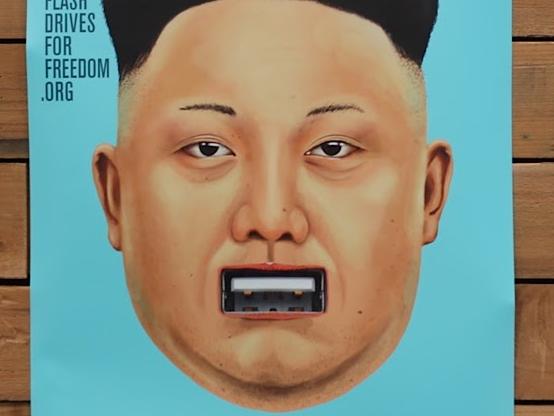 Flashdrives for Freedom send USB drives to North Korea, filled with foreign pop culture.