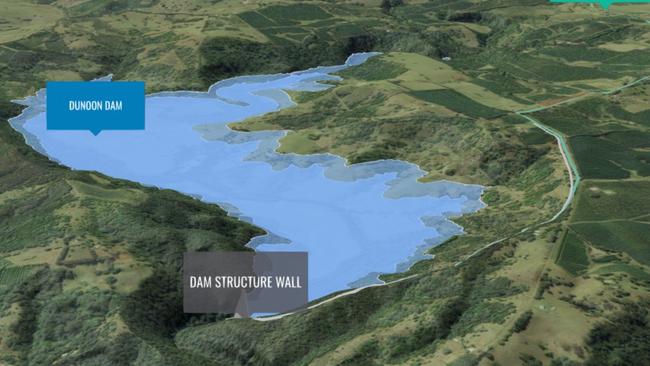 A 3D version of what a possible Dunoon Dam would look like is available from the Rous County Council website.