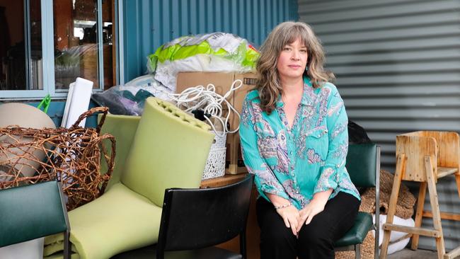 Kate Kelly, Equity advocate and pensioner mum, is putting together a garage sale with her community to help raise fund for back to school. Picture: Mireille Merlet