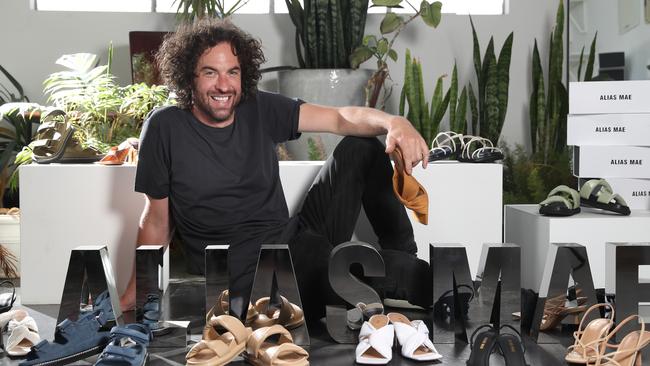 Founder of Alias Mae, Tom Kirkhope, at his Port Melbourne studio. Picture: Alex Coppel.