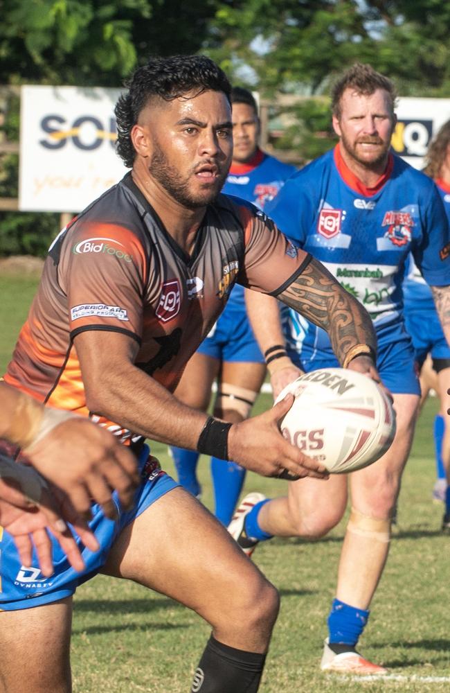 Mikaere Beattie at the Souths Sharks vs. Moranbah Miners ANZAC round at Shark Park Mackay. Sunday, April 23 2023. Picture: Michaela Harlow