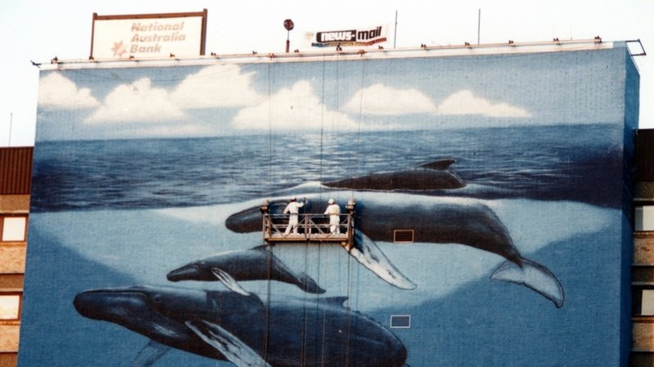 Bundaberg's Whaling Wall was painted in September 1990 by American artist Wyland. It is expected to be gone forever when the “whale building” is renovated. Photo: Picture Bundaberg