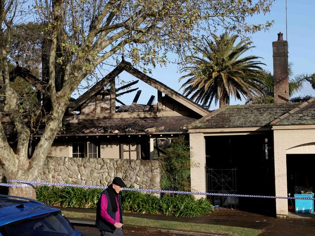 The $24 million Sydney heritage home went up in flames. Picture: Damian Shaw