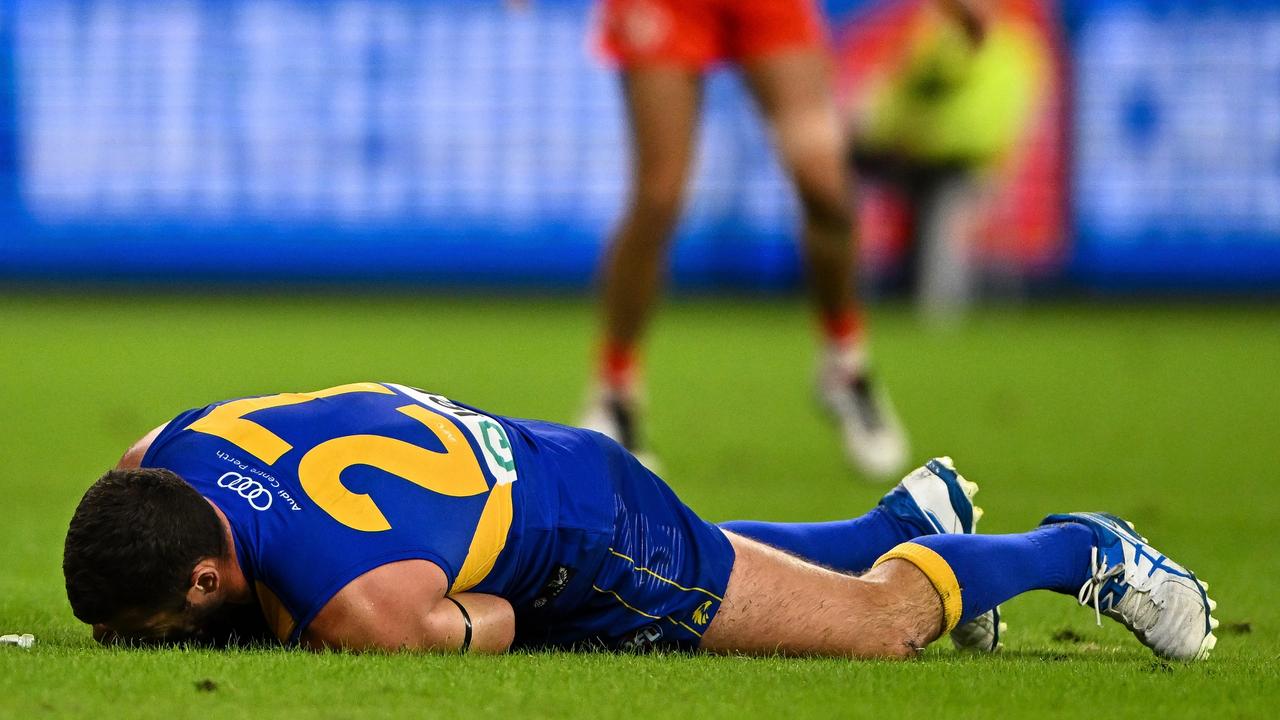 That’s how all West Coast fans were feeling. (Photo by Daniel Carson/AFL Photos via Getty Images)