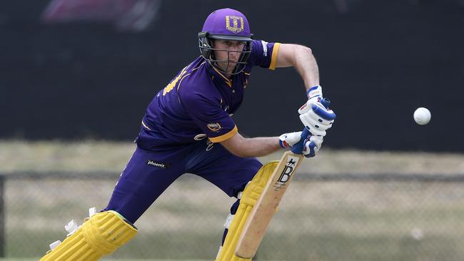 David Kinsella on his way to a century for Altona. Picture: Andy Brownbill