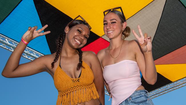 Kelis Fejo and Makaela Fisher at the 2024 edition of BASSINTHEGRASS. Picture: Pema Tamang Pakhrin