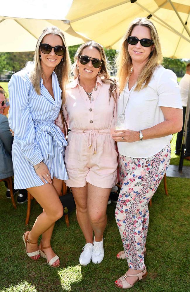 Sarah Smith, Crystal Glenny and Rachel Lawrence at the Polo &amp; Provedores, Noosa. Picture Patrick Woods.