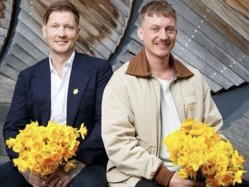 Farnham’s cancer battle inspired James and his brother Rob to sign on as ambassadors for this year’s Cancer Council’s Daffodil Day Appeal.Picture: Supplied
