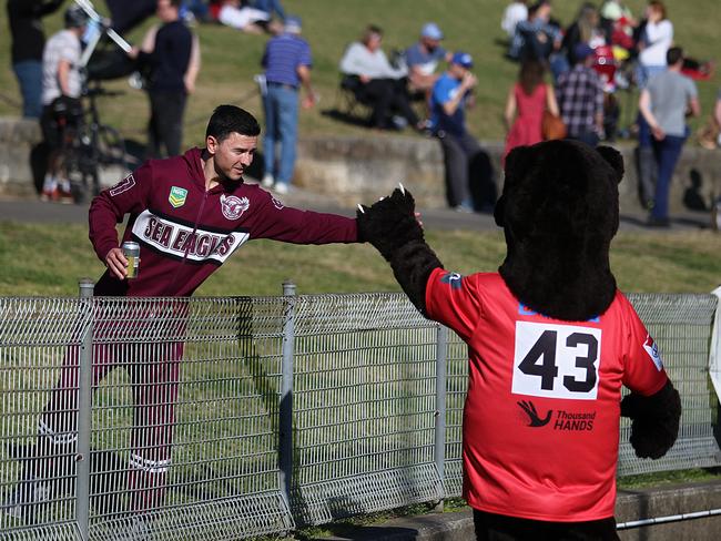 Even a fan of Norths’ arch enemies, the Manly Sea Eagles, was happy to see the giant Bear.