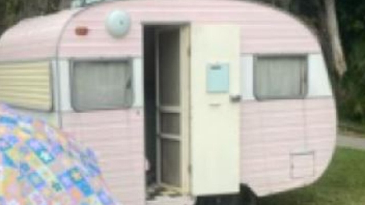 A pale pink "antique" caravan was stolen from the Bruce Highway.