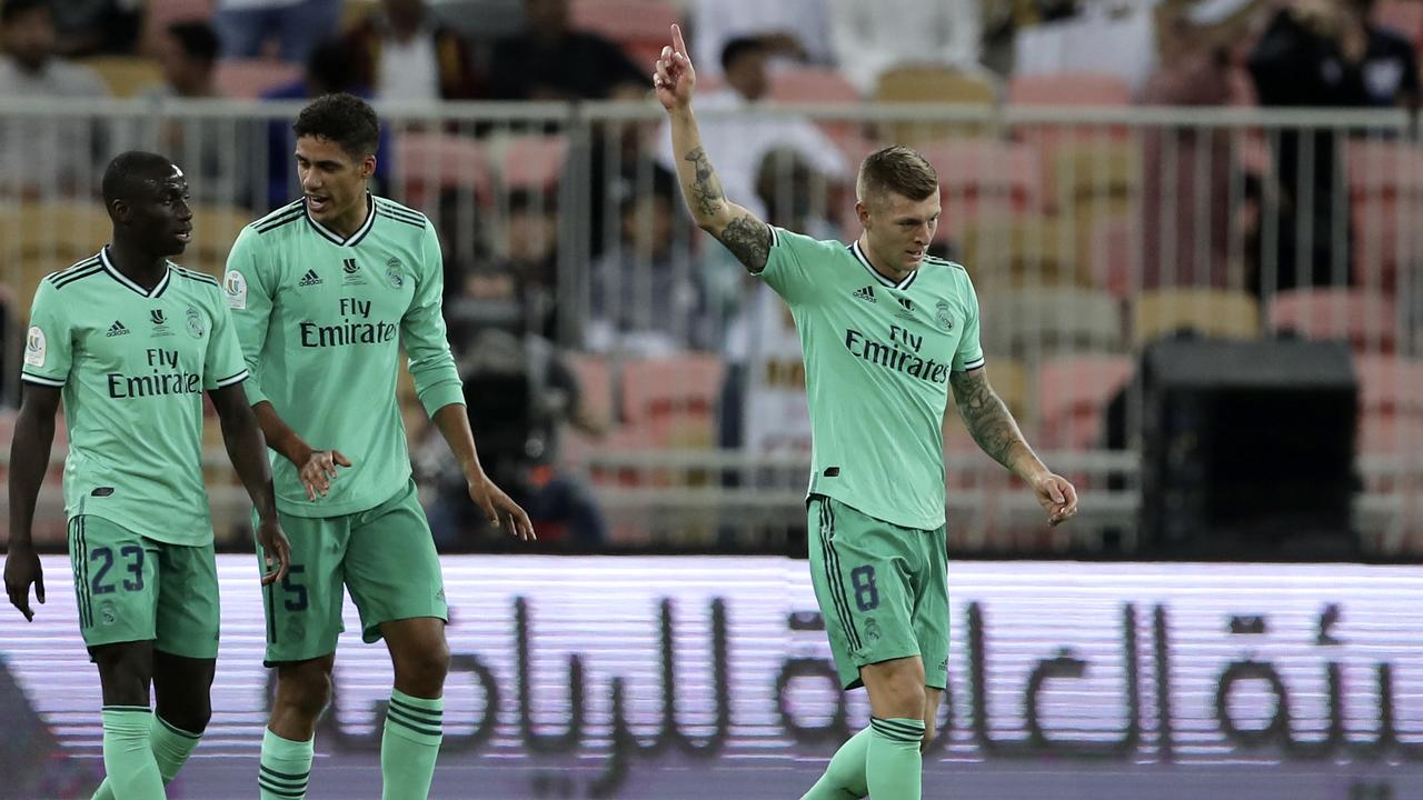 Watch Toni Kroos score direct from a corner as Real Madrid take on