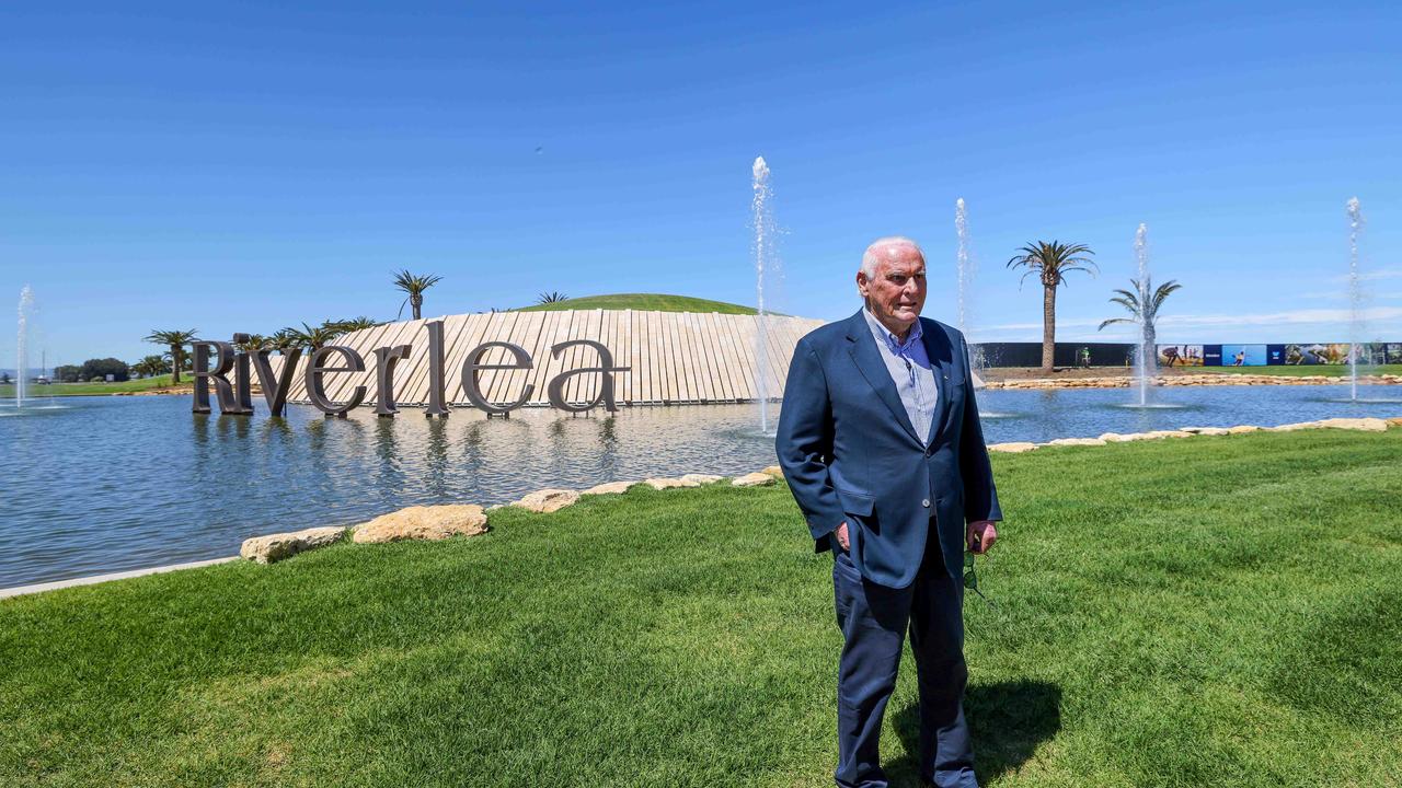 Lang Walker in front of Riverlea’s lake and fountains. Picture: Russell Millard