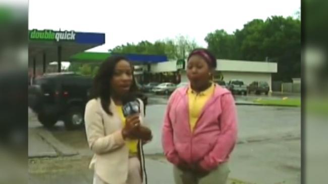 Girl pees her pants on live TV