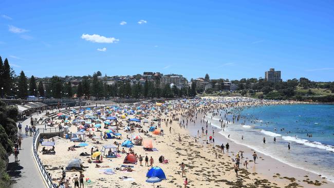 Thousands descended on Coogee Beach on Australia Day. Picture: Christian Gilles / NCA NewsWire