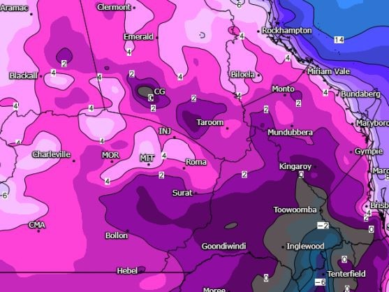 Subzero temperatures have blasted parts of South East Queensland this morning while in the Granite Belt, apparent temperatures have plunged to as low as -5.2C.