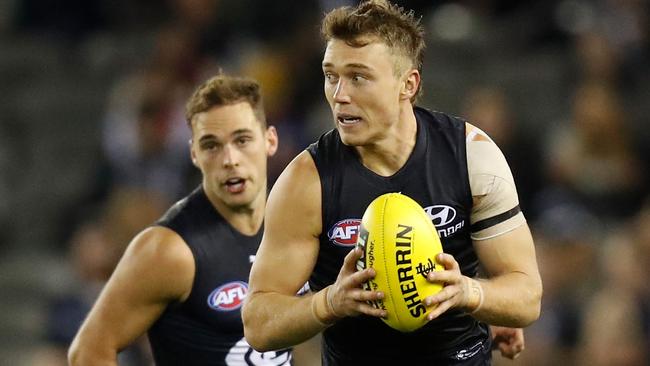 One trick pony? Has Patrick Cripps lost confidence in his kicking ability?