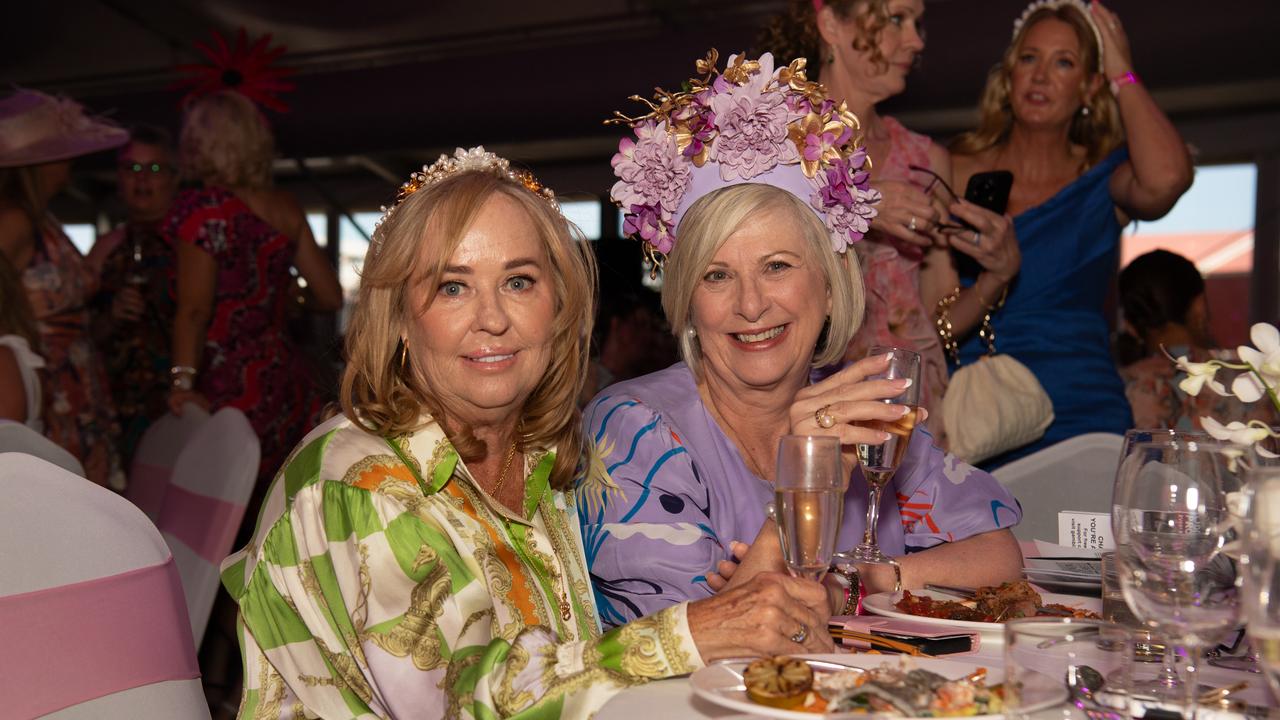 Robyn Mcdonald and Diane Mcdougall at the 2024 Darwin Cup Carnival Ladies Day. Picture: Pema Tamang Pakhrin