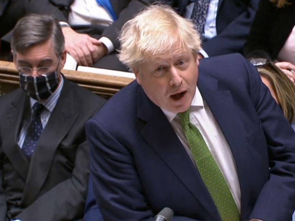 Boris Johnson speaking during Prime Minister’s Questions (PMQs). Picture: AFP